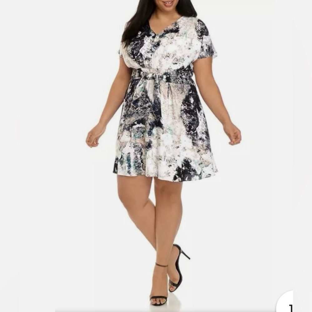 The Limited Dress Front Tie Fit & Flare Grunge 16 Viscose